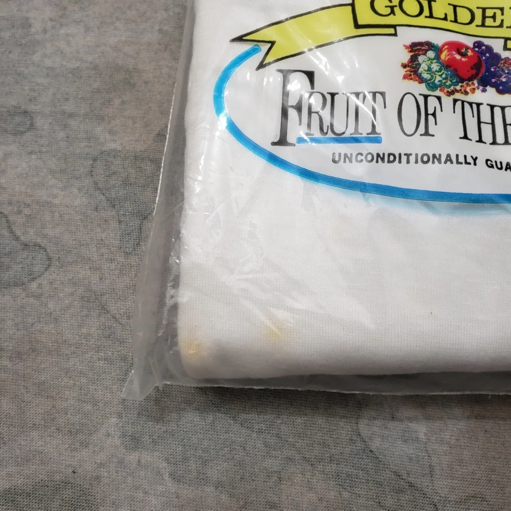 VTG Fruit of the Loom V-Neck Shirt Men Medium White 3-Pack Made in USA NWT 60s